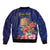 Personalised Tokelau Tropical Hibiscus Bomber Jacket With Polynesian Plumeria Tattoo