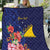 Personalised Tokelau Tropical Hibiscus Quilt With Polynesian Plumeria Tattoo