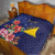 Personalised Tokelau Tropical Hibiscus Quilt With Polynesian Plumeria Tattoo