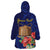 Personalised Tokelau Tropical Hibiscus Wearable Blanket Hoodie With Polynesian Plumeria Tattoo