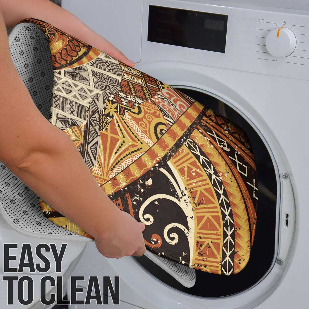 Hawaiian Style Tapa Bathroom Set Vintage Seamless Pattern - Polynesian Pride