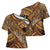 Hawaiian Style Tapa Cross Shoulder Shirt Vintage Seamless Pattern - Polynesian Pride