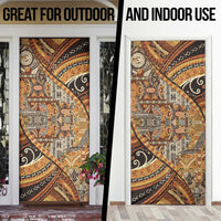 Hawaiian Style Tapa Door Cover Vintage Seamless Pattern - Polynesian Pride