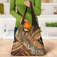 Hawaiian Style Tapa Grocery Bag Vintage Seamless Pattern - Polynesian Pride