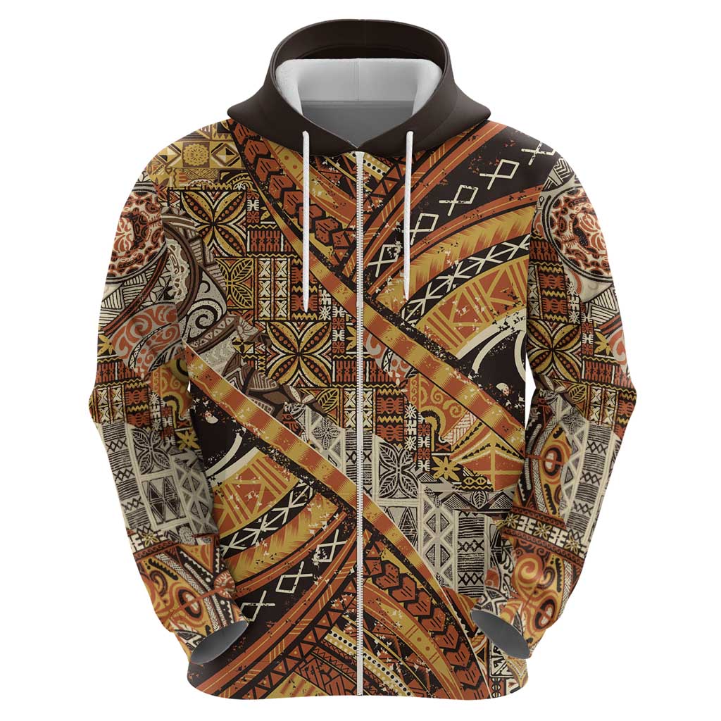 Hawaiian Style Tapa Hoodie Vintage Seamless Pattern - Polynesian Pride