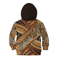 Hawaiian Style Tapa Kid Hoodie Vintage Seamless Pattern - Polynesian Pride