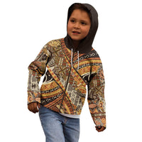 Hawaiian Style Tapa Kid Hoodie Vintage Seamless Pattern - Polynesian Pride