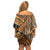 Hawaiian Style Tapa Off Shoulder Short Dress Vintage Seamless Pattern - Polynesian Pride
