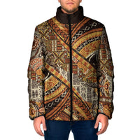Hawaiian Style Tapa Padded Jacket Vintage Seamless Pattern - Polynesian Pride