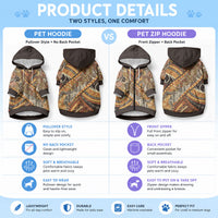 Hawaiian Style Tapa Pet Hoodie Vintage Seamless Pattern LT9 - Polynesian Pride