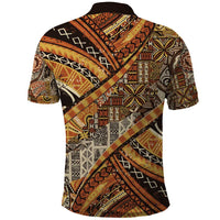 Hawaiian Style Tapa Polo Shirt Vintage Seamless Pattern - Polynesian Pride