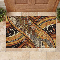 Hawaiian Style Tapa Rubber Doormat Vintage Seamless Pattern LT9 Red - Polynesian Pride