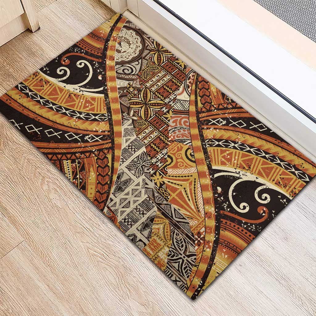 Hawaiian Style Tapa Rubber Doormat Vintage Seamless Pattern LT9 - Polynesian Pride