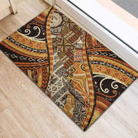 Hawaiian Style Tapa Rubber Doormat Vintage Seamless Pattern LT9 - Polynesian Pride