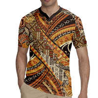 Hawaiian Style Tapa Rugby Jersey Vintage Seamless Pattern LT9 - Polynesian Pride