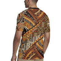 Hawaiian Style Tapa Rugby Jersey Vintage Seamless Pattern LT9 - Polynesian Pride