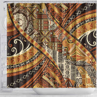 Hawaiian Style Tapa Shower Curtain Vintage Seamless Pattern LT9 - Polynesian Pride