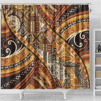 Hawaiian Style Tapa Shower Curtain Vintage Seamless Pattern LT9 - Polynesian Pride