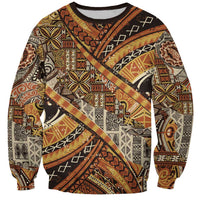 Hawaiian Style Tapa Sweatshirt Vintage Seamless Pattern LT9 Unisex Red - Polynesian Pride