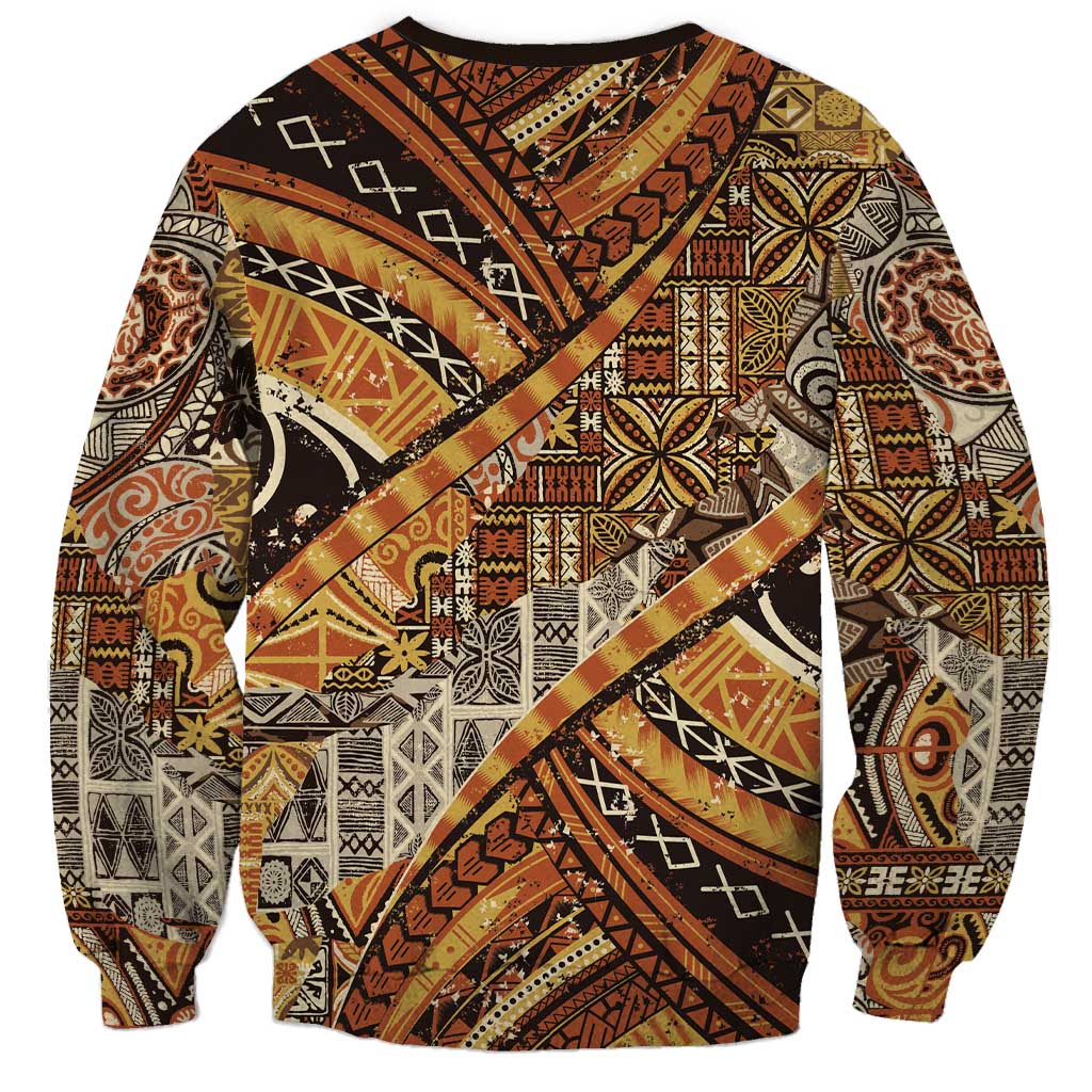 Hawaiian Style Tapa Sweatshirt Vintage Seamless Pattern LT9 - Polynesian Pride