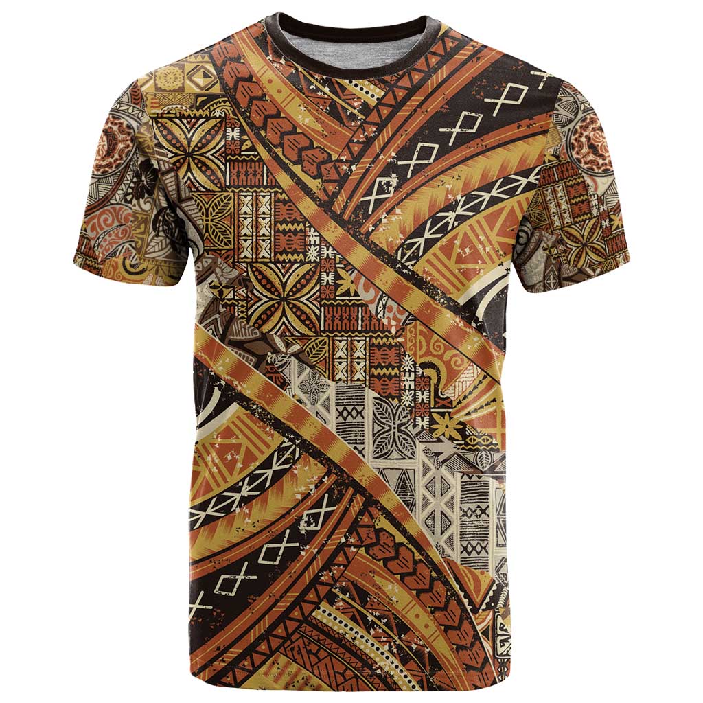 Hawaiian Style Tapa T Shirt Vintage Seamless Pattern - Polynesian Pride