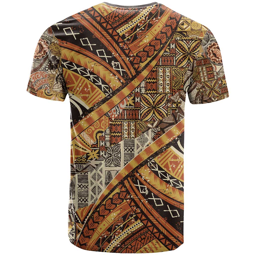 Hawaiian Style Tapa T Shirt Vintage Seamless Pattern - Polynesian Pride