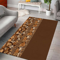 Hawaiian Tribal Elements Hibiscus Area Rug Gold Pattern - Polynesian Pride