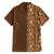 Hawaiian Tribal Elements Hibiscus Family Matching Long Sleeve Bodycon Dress and Hawaiian Shirt Gold Pattern - Polynesian Pride