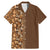 Hawaiian Tribal Elements Hibiscus Family Matching Mermaid Dress and Hawaiian Shirt Gold Pattern - Polynesian Pride
