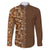 Hawaiian Tribal Elements Hibiscus Family Matching Puletasi and Hawaiian Shirt Gold Pattern - Polynesian Pride