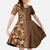 Hawaiian Tribal Elements Hibiscus Family Matching Tank Maxi Dress and Hawaiian Shirt Gold Pattern - Polynesian Pride