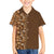 Hawaiian Tribal Elements Hibiscus Family Matching Tank Maxi Dress and Hawaiian Shirt Gold Pattern - Polynesian Pride