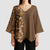 Hawaiian Tribal Elements Hibiscus Kimono Sleeve Blouse Gold Pattern - Polynesian Pride