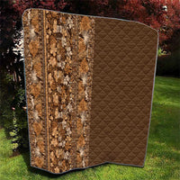 Hawaiian Tribal Elements Hibiscus Quilt Gold Pattern - Polynesian Pride