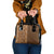 Hawaiian Tribal Elements Hibiscus Shoulder Handbag Gold Pattern - Polynesian Pride