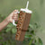 Hawaiian Tribal Elements Hibiscus Tumbler With Handle Gold Pattern - Polynesian Pride