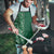 Hawaiian Tribal Elements Hibiscus Apron Green Pattern - Polynesian Pride