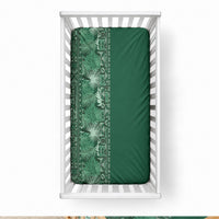 Hawaiian Tribal Elements Hibiscus Baby Bed Cover Green Pattern LT9 28 × 52 in Green - Polynesian Pride