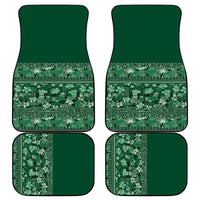 Hawaiian Tribal Elements Hibiscus Car Mats Green Pattern - Polynesian Pride