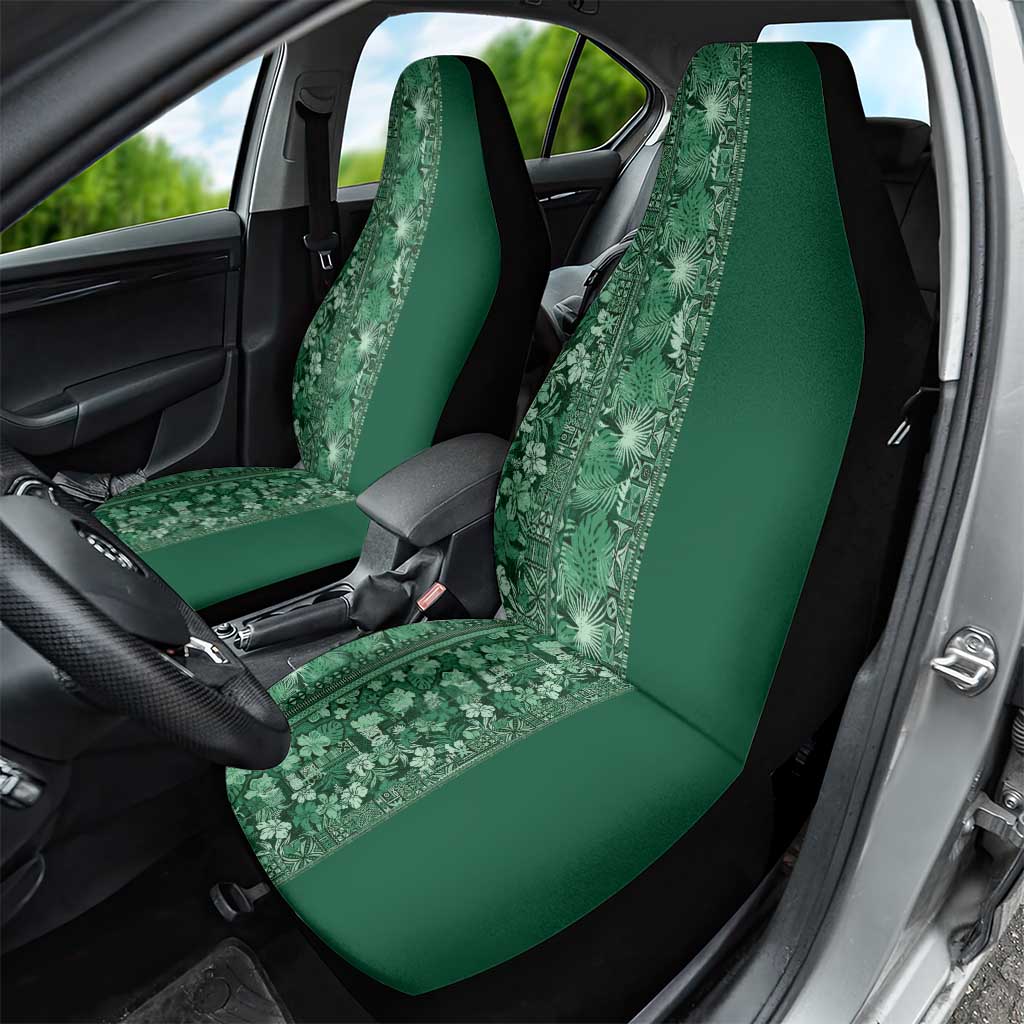 Hawaiian Tribal Elements Hibiscus Car Seat Cover Green Pattern - Polynesian Pride