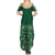 Hawaiian Tribal Elements Hibiscus Family Matching Summer Maxi Dress and Hawaiian Shirt Green Pattern - Polynesian Pride
