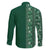 Hawaiian Tribal Elements Hibiscus Family Matching Tank Maxi Dress and Hawaiian Shirt Green Pattern - Polynesian Pride
