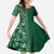 Hawaiian Tribal Elements Hibiscus Kid Short Sleeve Dress Green Pattern - Polynesian Pride