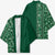 Hawaiian Tribal Elements Hibiscus Kimono Green Pattern - Polynesian Pride