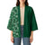 Hawaiian Tribal Elements Hibiscus Kimono Green Pattern - Polynesian Pride