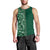 Hawaiian Tribal Elements Hibiscus Men Tank Top Green Pattern - Polynesian Pride