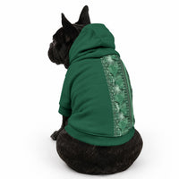 Hawaiian Tribal Elements Hibiscus Pet Hoodie Green Pattern LT9 - Polynesian Pride