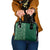 Hawaiian Tribal Elements Hibiscus Shoulder Handbag Green Pattern - Polynesian Pride
