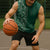 Hawaiian Tribal Elements Hibiscus Sleeveless Hoodie Green Pattern - Polynesian Pride