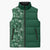Hawaiian Tribal Elements Hibiscus Sleeveless Puffer Jacket Green Pattern - Polynesian Pride